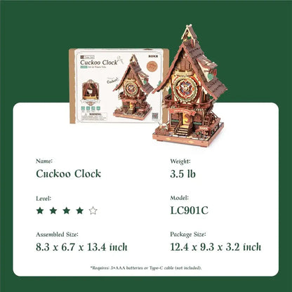 Black Forest Cuckoo Clock – 3D Wooden Puzzle