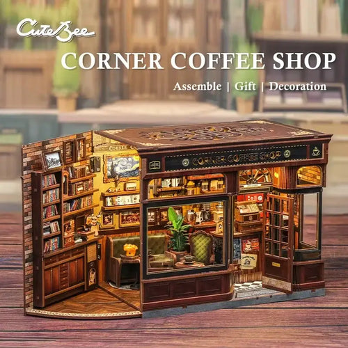 Corner Coffee Shop DIY Book Nook Kit