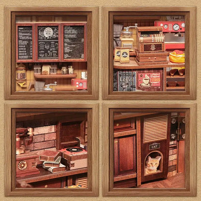 Corner Coffee Shop DIY Book Nook Kit