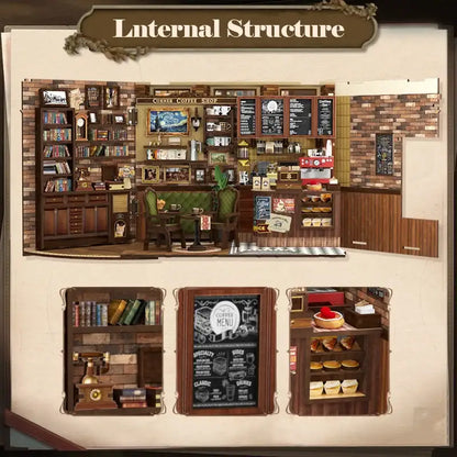 Corner Coffee Shop DIY Book Nook Kit