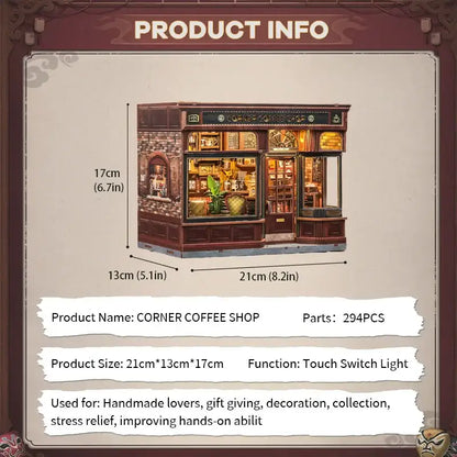 Corner Coffee Shop DIY Book Nook Kit