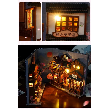 DIY Japanese Sakura Alley Book Nook Kit