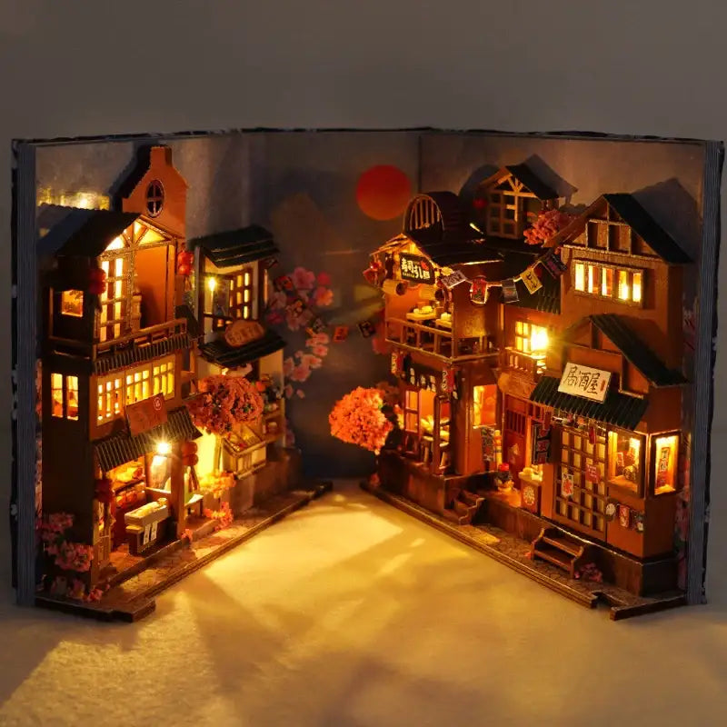 DIY Japanese Sakura Alley Book Nook Kit