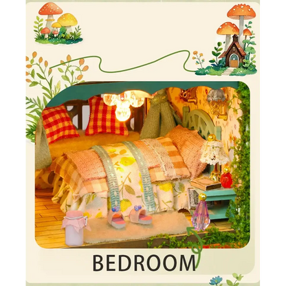 DIY Wooden Fairy Garden Cottage Miniature House Kit