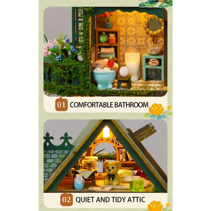DIY Wooden Fairy Garden Cottage Miniature House Kit