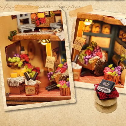 Miniature Dollhouse – Wooden DIY Assembly Kit