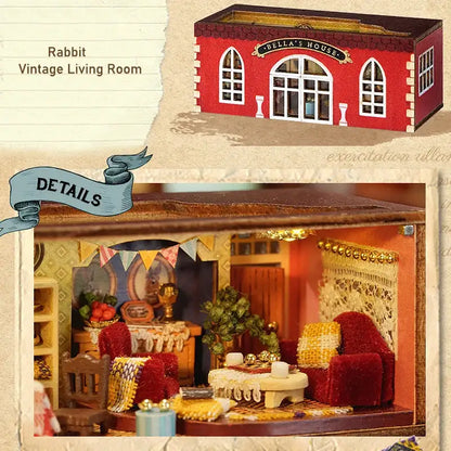 Miniature Dollhouse – Wooden DIY Assembly Kit