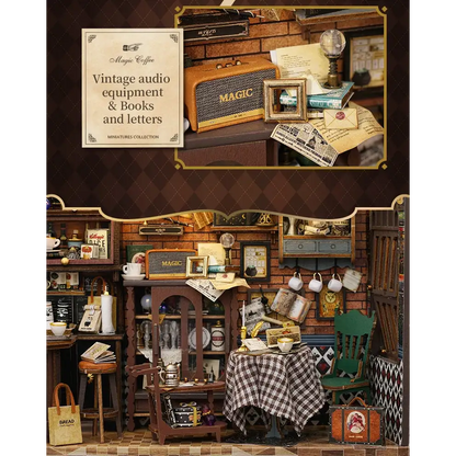 Retro Coffee Shop Book Nook DIY Kit
