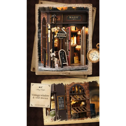 Retro Coffee Shop Book Nook DIY Kit