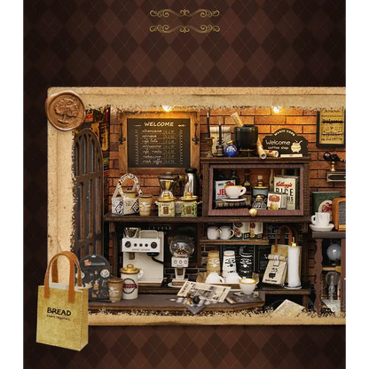 Retro Coffee Shop Book Nook DIY Kit