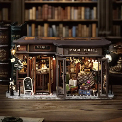 Retro Coffee Shop Book Nook DIY Kit
