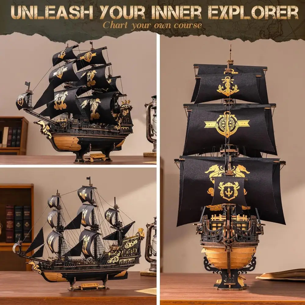 "The Seahorse Barque" – Majestic 3D Wooden Sailing Ship Model Kit
