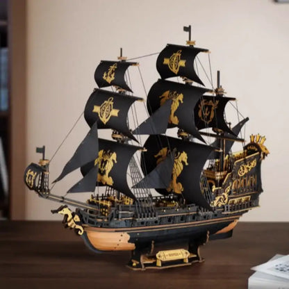 "The Seahorse Barque" – Majestic 3D Wooden Sailing Ship Model Kit