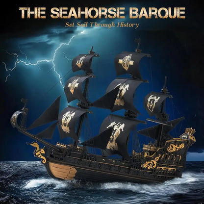 "The Seahorse Barque" – Majestic 3D Wooden Sailing Ship Model Kit